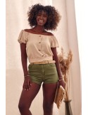 Push up denim shorts khaki 650 - Online store - Boutique